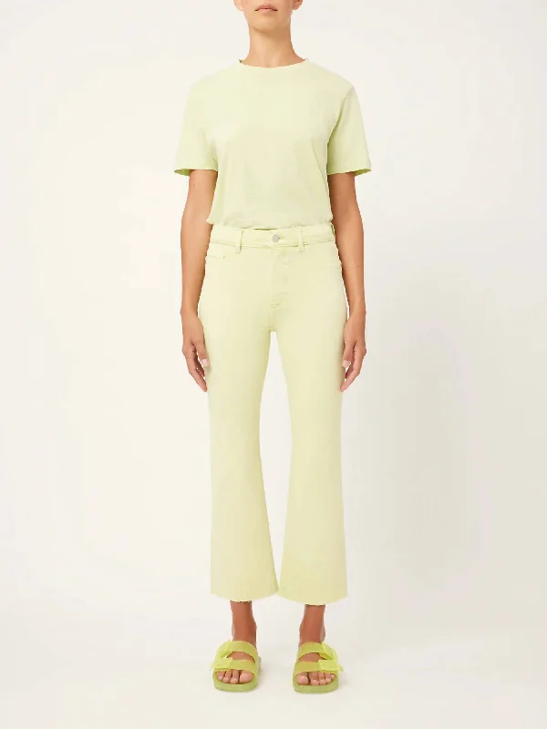 Essential Tee In Limeade Lace Blend Ribbed Blend Corduroy Blend
