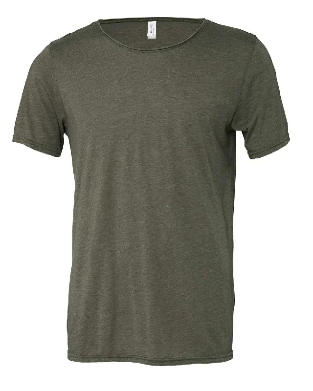 FWD Fashion Triblend Raw Neck Tee Fitted T-Shirt Seamless Stretchy