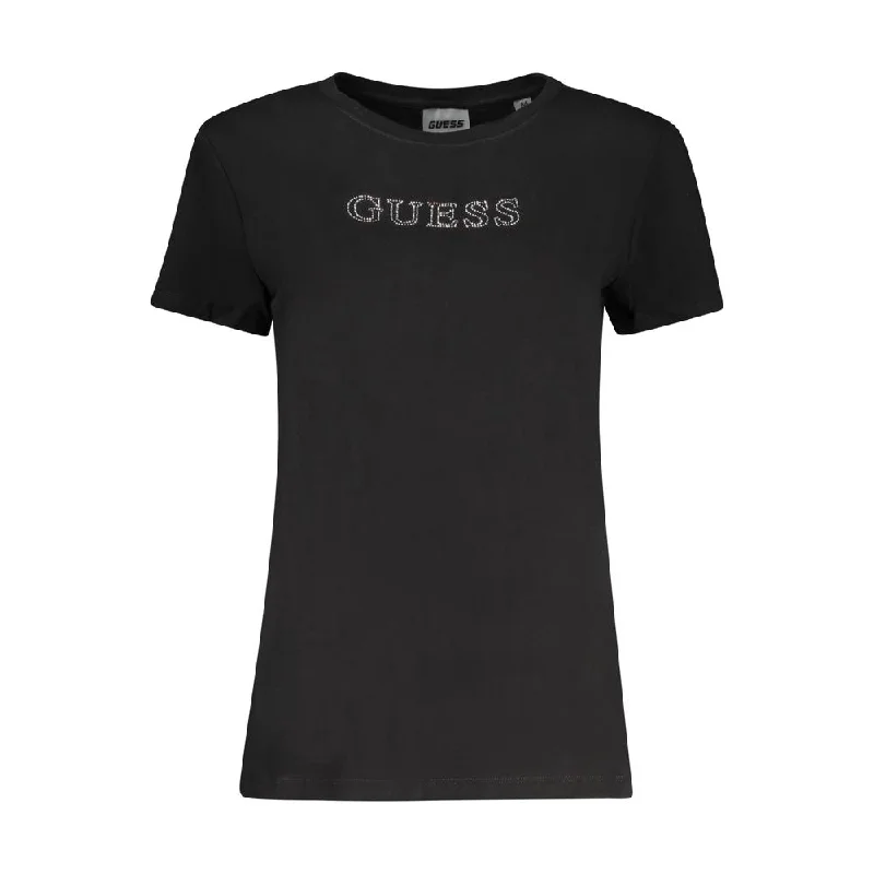 Guess Jeans  Cotton Tops & Women's T-Shirt Denim Fabric Leather Fabric Suede Fabric