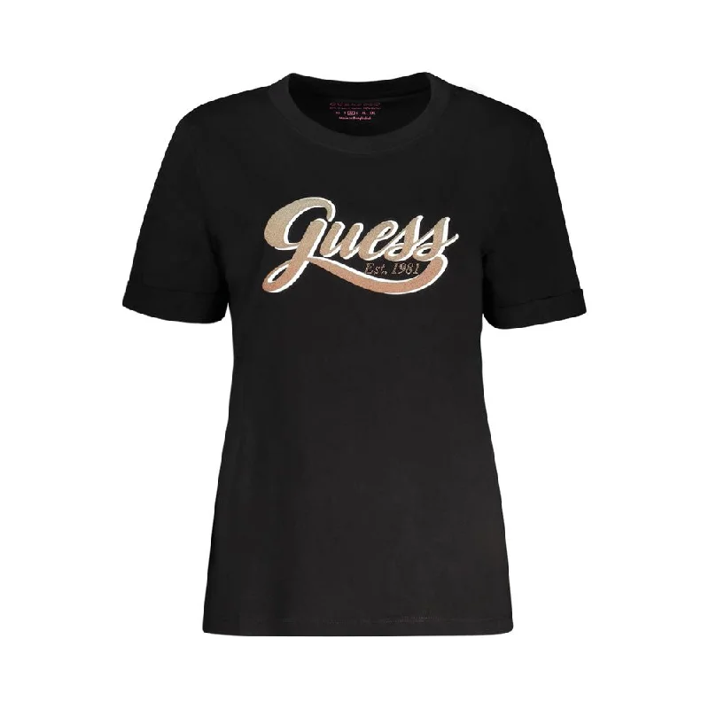Guess Jeans  Cotton Tops & Women's T-Shirt Welt Pockets Slit Pockets Flap Pockets
