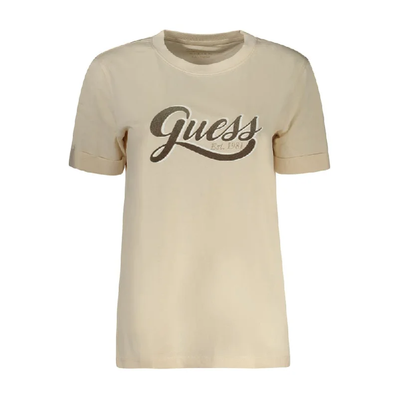 Guess Jeans  Cotton Tops & Women's T-Shirt Notch Collar Peter Pan Collar Cowl Neck