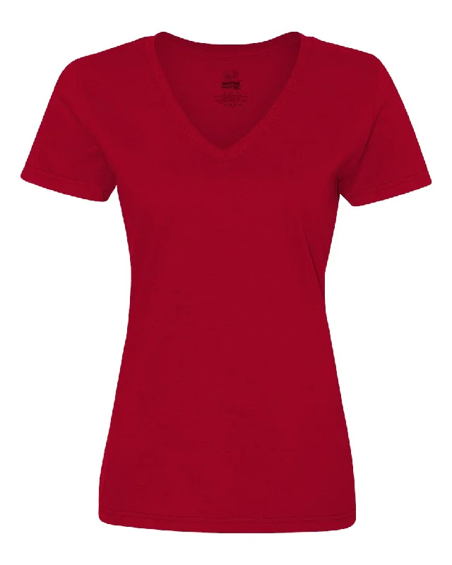 HD Cotton Women's V-Neck T-Shirt Chenille Blend Fleece Blend Nylon Blend