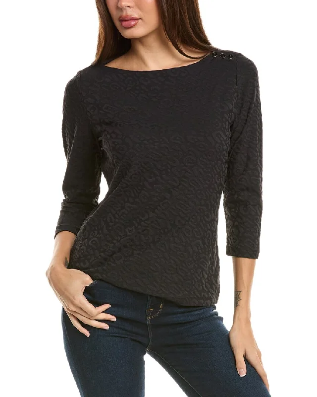 J.McLaughlin Wavesong T-Shirt Rayon Velvet Corduroy