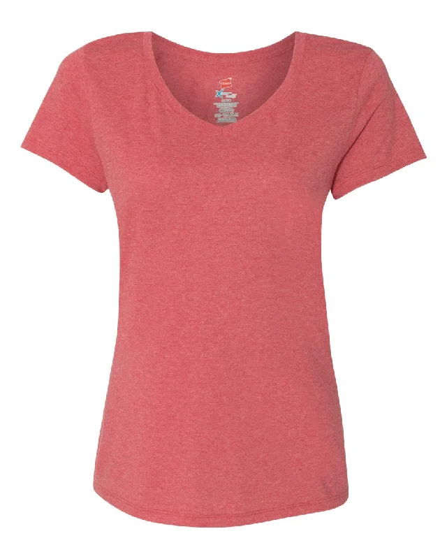 Perfect-T Women’s Triblend V-Neck T-Shirt Nylon Fabric Polyester Fabric Spandex Fabric