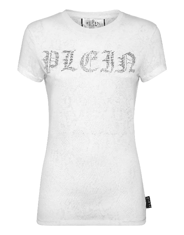 T-shirt Round Neck Sexy Pure Fit Gothic Plein Cozy Warm Stylish