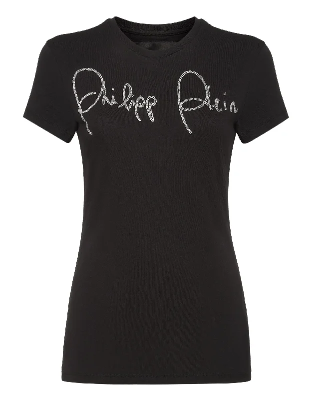 T-shirt Round Neck SS Layered Multi-layer Single Layer