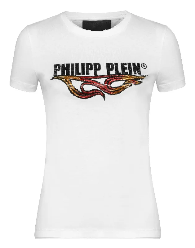 T-shirt Round Neck SS Destroyed Graphic T-Shirt Round Neck Polyester