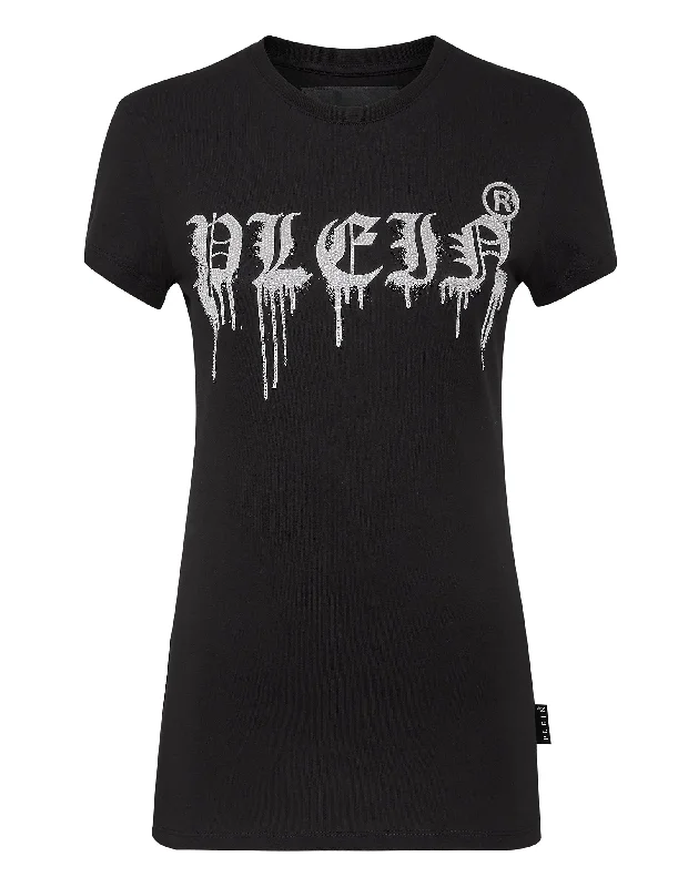 T-shirt Round Neck SS Gothic Plein Fitted T-Shirt Seamless Stretchy