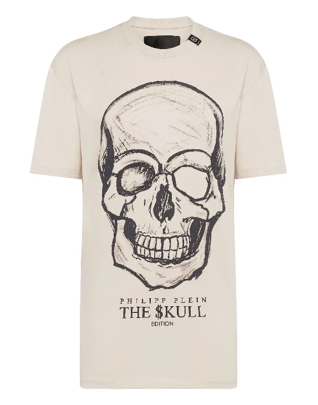 T-shirt Round Neck SS print Skull Elasticated Padded Insulated