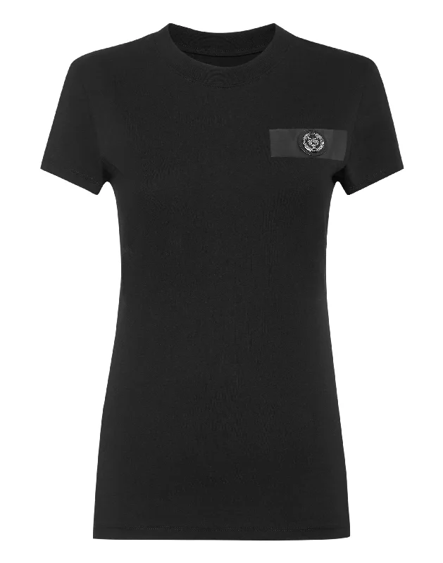 T-shirt Round Neck SS Sexy Pure Fit Chenille Blend Fleece Blend Nylon Blend