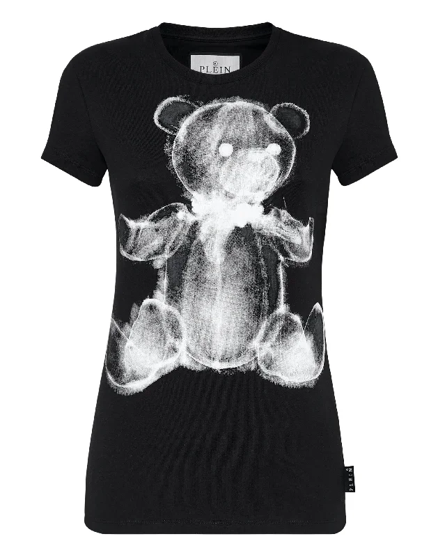 T-shirt Round Neck SS Teddy Bear Houndstooth Herringbone Solid