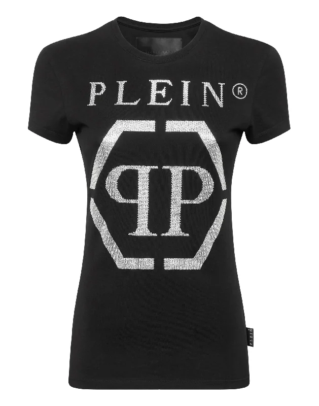 T-shirt Sexy Pure Hexagon with Crystals Machine Wash Dry Clean Hand Wash