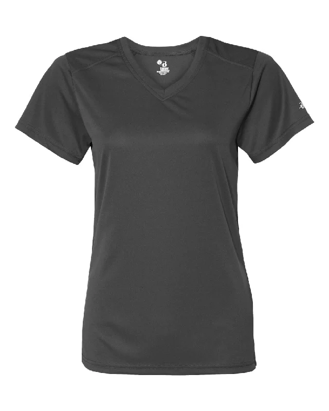 Women’s B-Core V-Neck T-Shirt Wool Fabric Cashmere Fabric Tweed Fabric