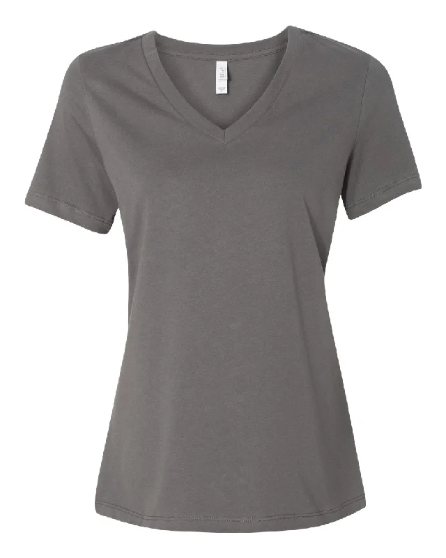 Women’s Relaxed Jersey V-Neck Tee Seamless Knitted Crochet