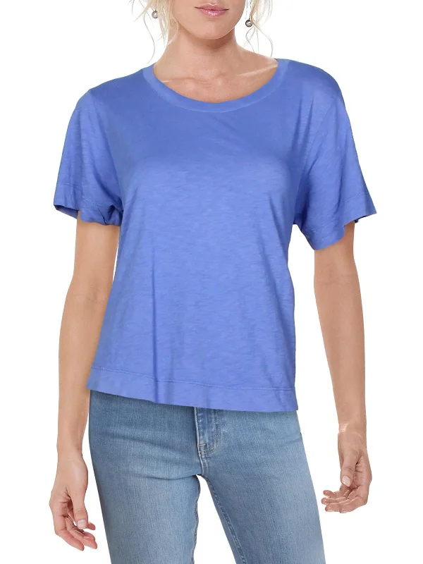 Womens Cotton Crew Neck T-Shirt V-Neck T-Shirt Long Sleeve Cotton