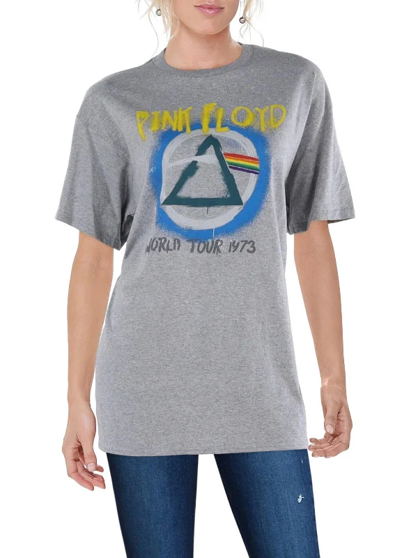 Womens Cotton World Tour 1973 Graphic T-Shirt Graphic Embroidered Appliqued