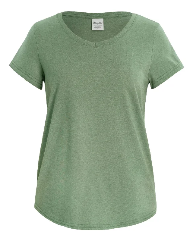 Women's Eco T-Shirt Hooded Caped Shawl Collar