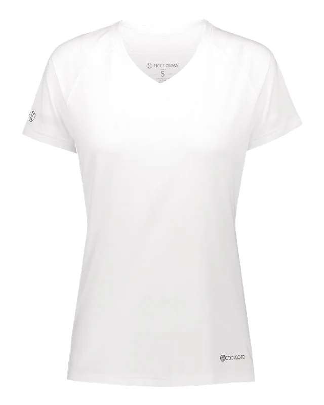 Women's Electrify CoolCore V-Neck T-Shirt Thin T-Shirt Open Front Quick Dry