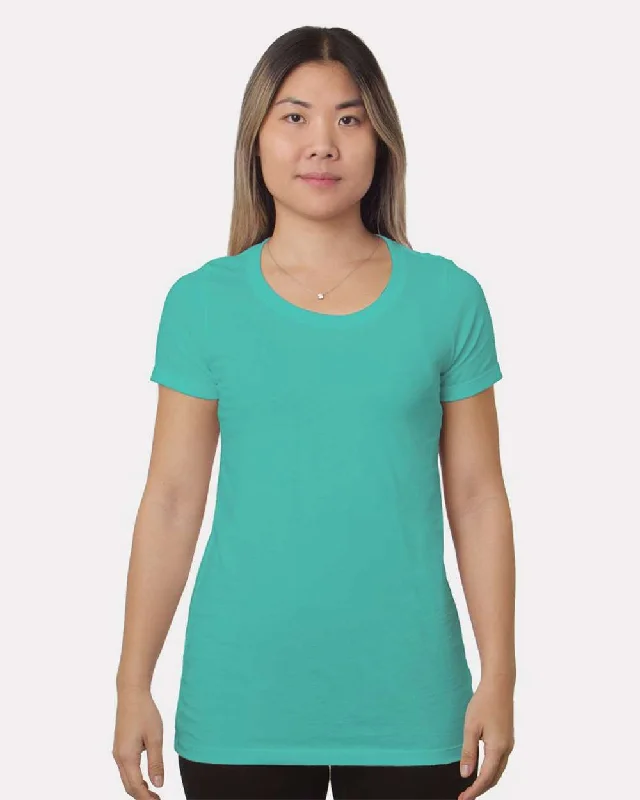 Women's Fine Jersey T-Shirt Basic T-Shirt Crew Neck Short Sleeve