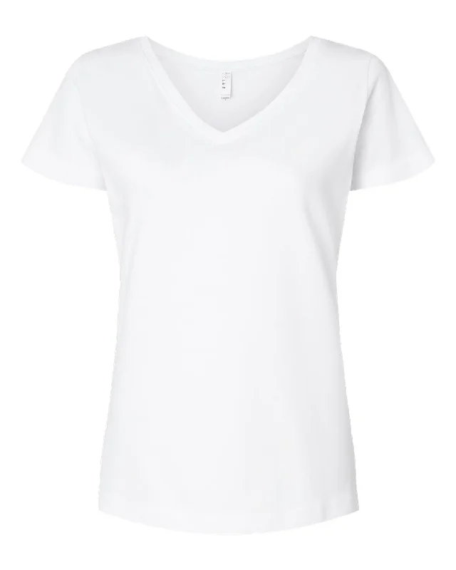 Women's Premium Jersey V-Neck Tee Print Jacquard Patchwork