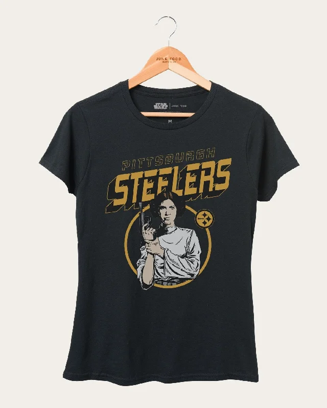 Women's Steelers Star Wars Princess Leia Tee Spandex Blend Rayon Blend Denim Blend