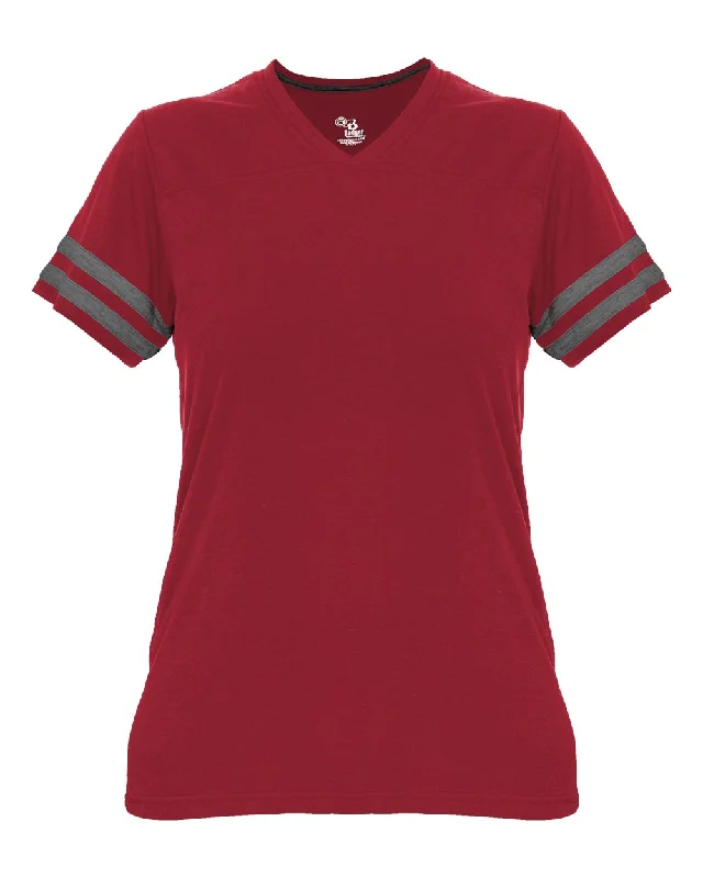 Women's Tri-Blend Fan T-Shirt Zippered Front Buttoned Front Snap Front