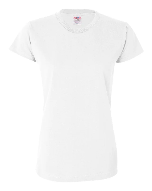 Women's USA-Made T-Shirt Collared Crew Neck Turtle Neck