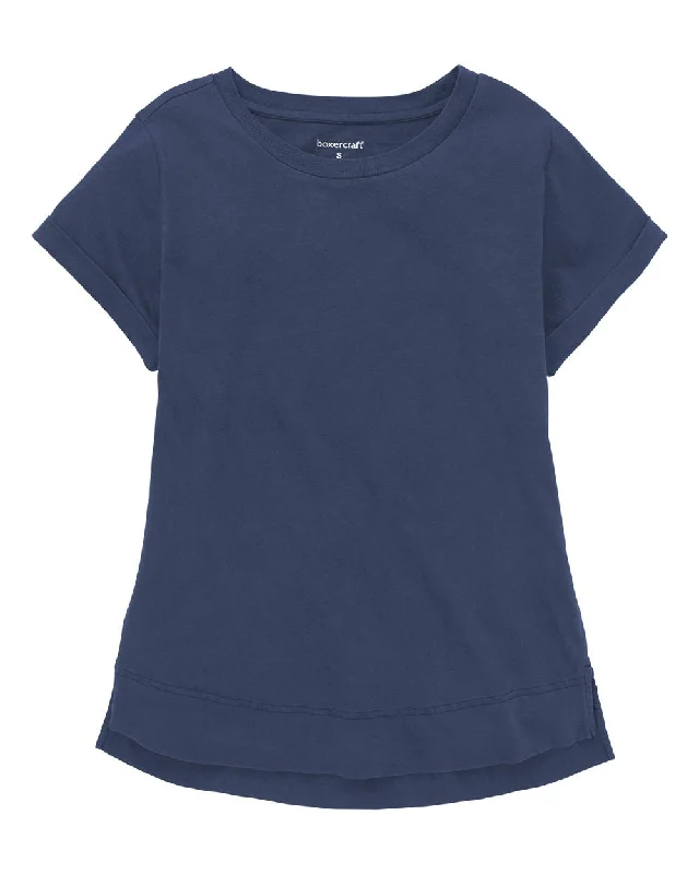 Women's Vintage Cuff T-Shirt Casual Formal Business