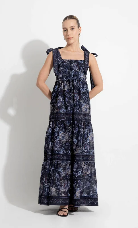 Banu Maxi Dress Elegant Tiered Maxi Dress