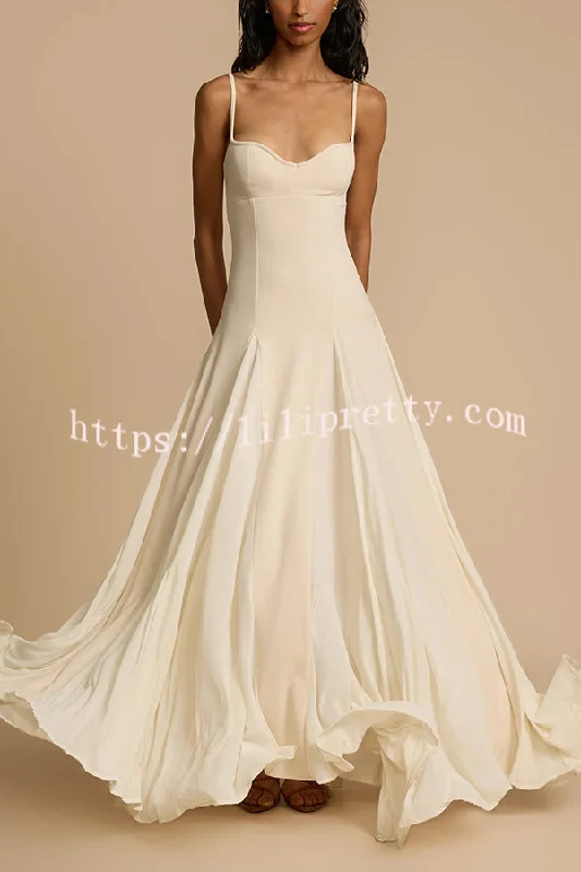 Timeless Elegance Panelled Tulle A-line Slip Maxi Dress Classic V-Neck Maxi Dress