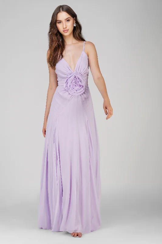 Giselle Lilac Corsage Maxi Dress Classic Strapless Maxi Dress