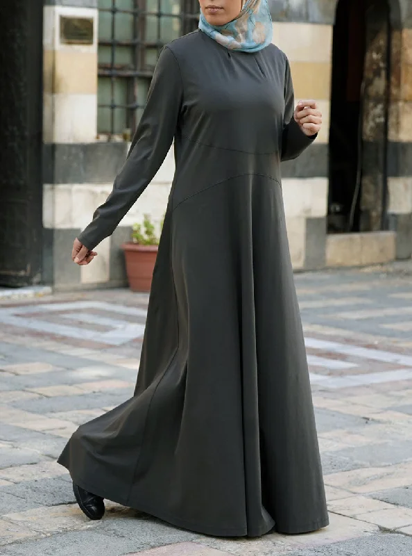 Mercerised Cotton Jersey Maxi Dress Classic A-Line Maxi Dress