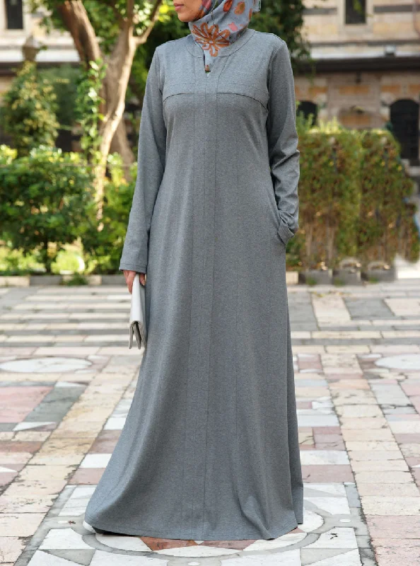 Paneled Jersey Maxi Dress Elegant Maxi Dress with Drapes
