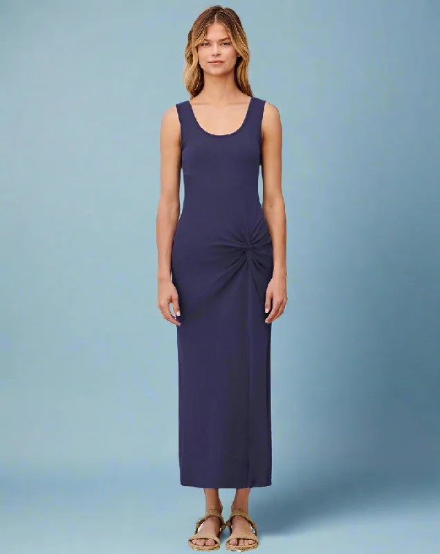 Sundry Twistfront Sleeveless Maxi Dress Elegant Silk Maxi Dress