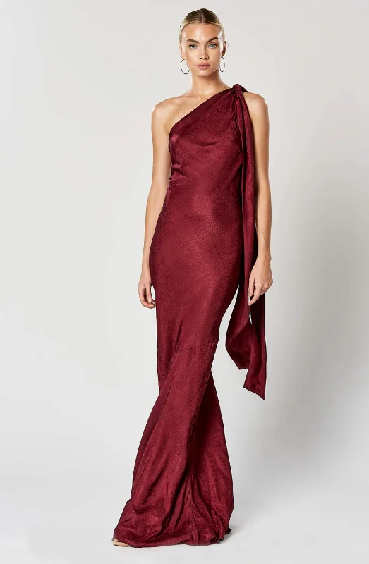 Virtue Maxi Dress Wine by Winona Comfortable Pleated Maxi Dress