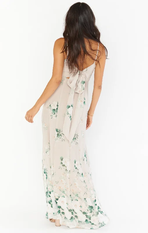 Lauren Tie Maxi Dress ~ Bouquet Toss Trendy Maxi Dress with Straps