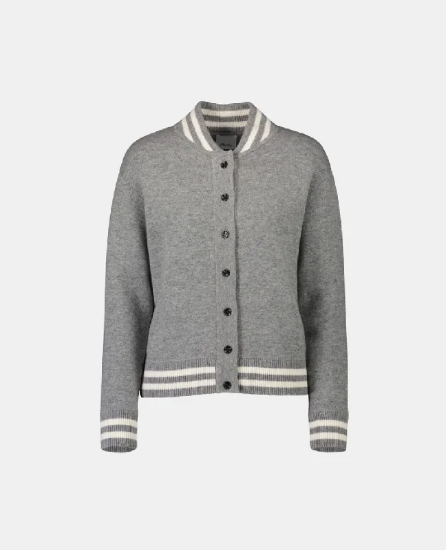 Jacket aus Cashmere-Mischung in Grau Mesh Jacket Canvas Jacket Denim Jacket