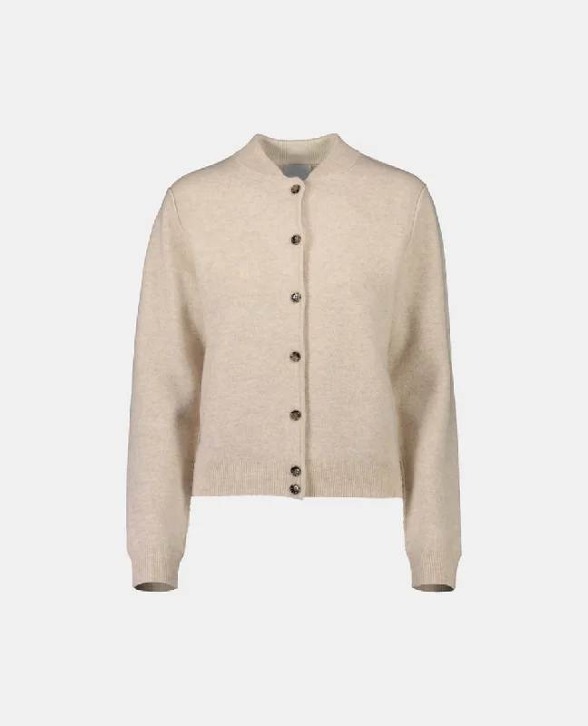 Jacket aus Cashmere-Mischung in Beige Satin Jacket Silk Jacket Chiffon Jacket