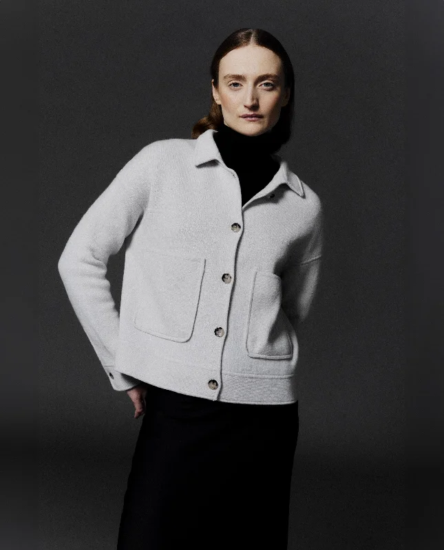 Jacket aus Cashmere-Mischung in Grau Nylon Jacket Polyester Jacket Spandex Jacket