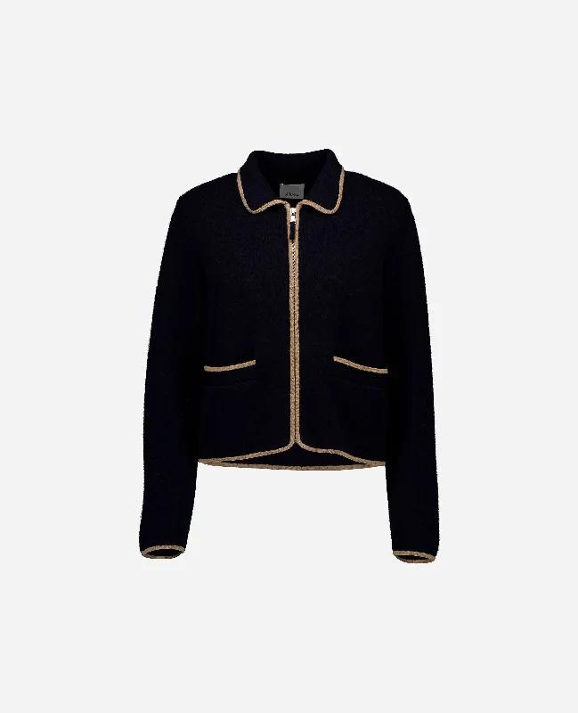Jacket aus Cashmere-Mischung in Blau Faux Fur Jacket Real Fur Jacket Shearling Jacket