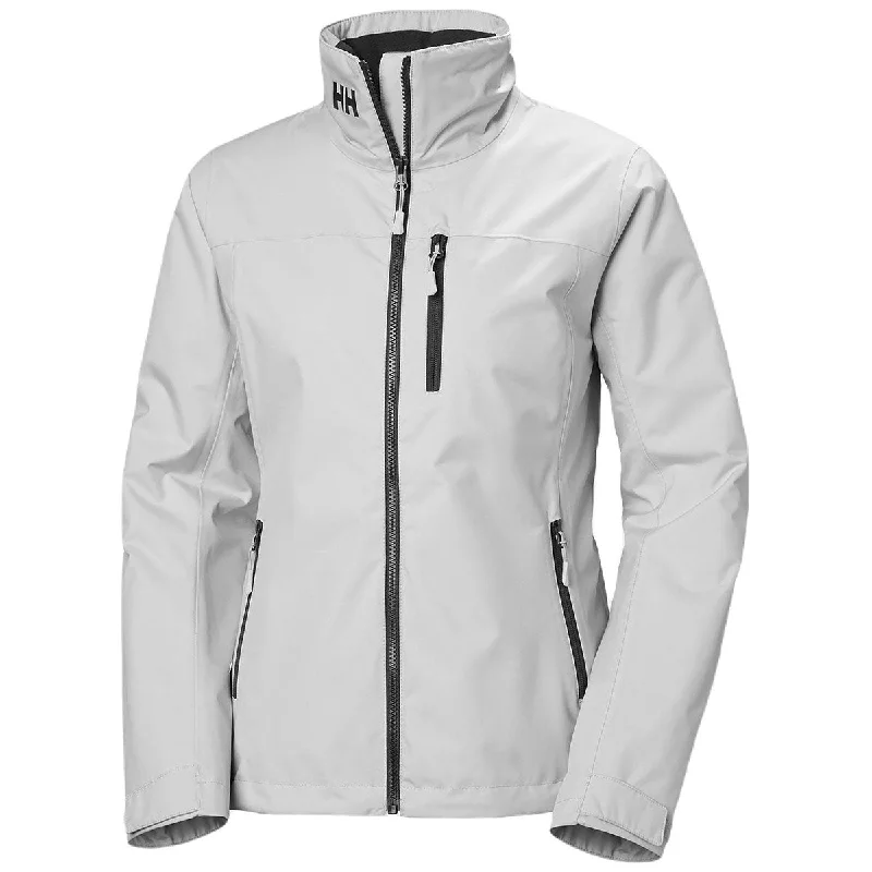 Helly Hansen Women's Grey Fog Crew Midlayer Jacket 2.0 Wool Jacket Cashmere Jacket Tweed Jacket