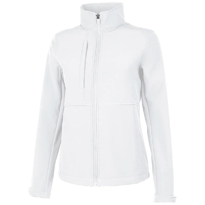 Charles River Women's White Supreme Soft Shell Jacket Chenille Fabric Brocade Fabric Lace Fabric