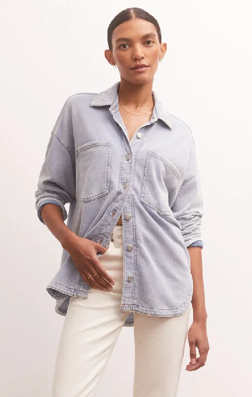 All Day Knit Denim Jacket Ribbed Jacket Pleated Jacket Ruffled Jacket