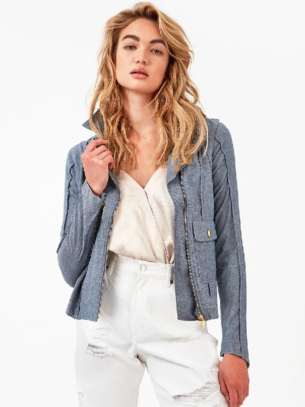 AMIRA MOTO JACKET Hooded Jacket Caped Jacket Shawl Collar Jacket