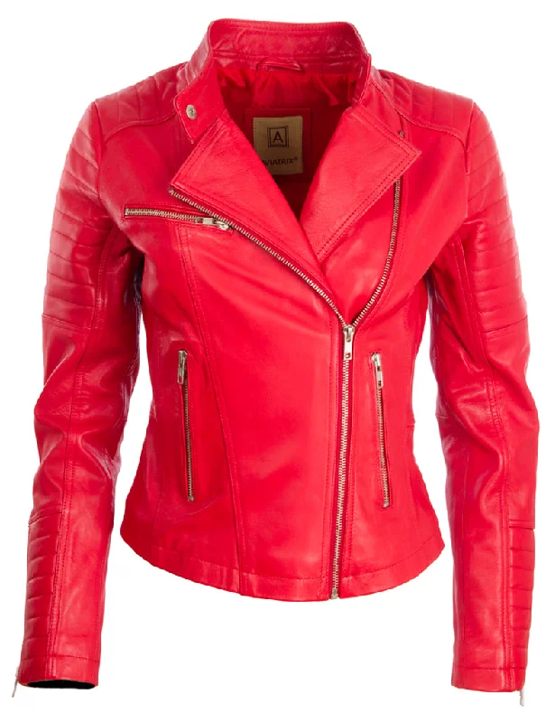 X5QE Women's Jacket - Red Rayon Fabric Velvet Fabric Corduroy Fabric