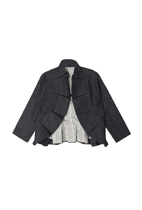 BURU x Pappy & Co Shell Jacket - Denim Lace Jacket Ribbed Jacket Sequined Jacket