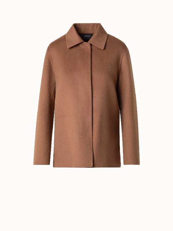 Cashmere Double-Face Long Jacket Faux Fur Jacket Real Fur Jacket Shearling Jacket