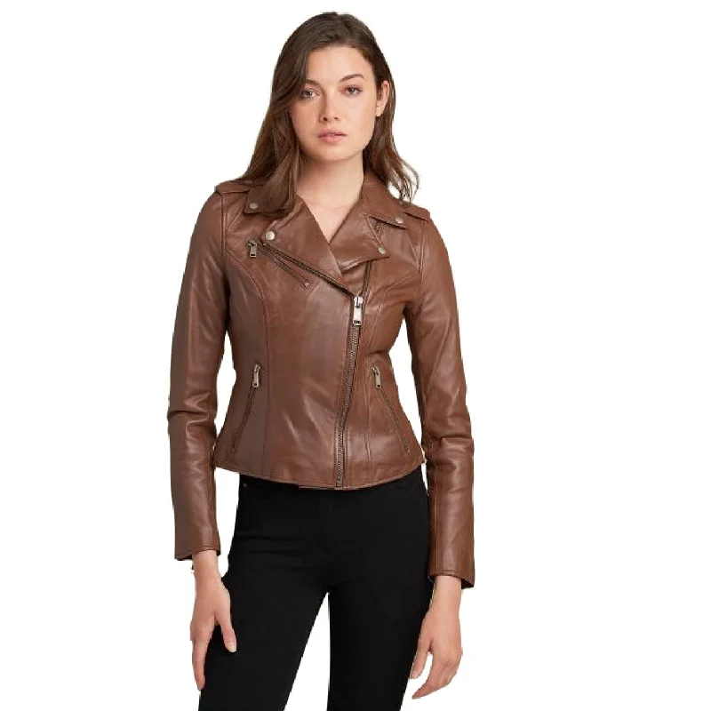 Casual Brown Biker Sheepskin Leather Jacket Women Faux Fur Jacket Real Fur Jacket Shearling Jacket Casual Brown Biker Sheepskin Leather Jacket Women Faux Fur Jacket Real Fur Jacket Shearling Jacket