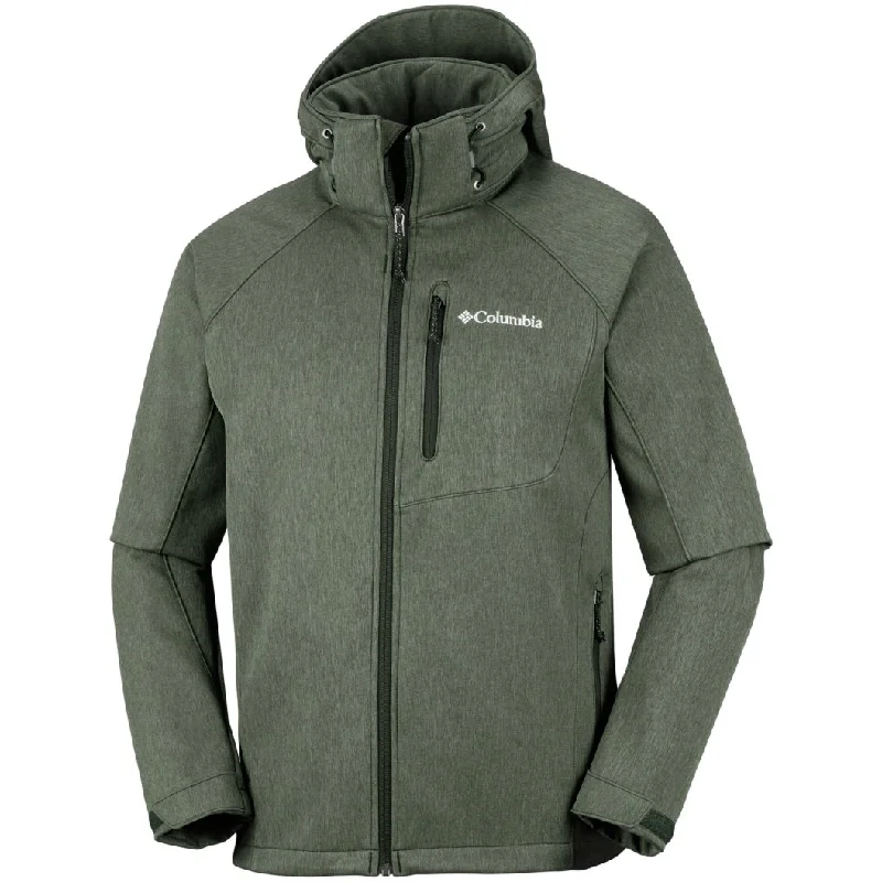 Columbia Mens Cascade Ridge II Softshell Jacket Zippered Front Buttoned Front Snap Front Columbia Mens Cascade Ridge II Softshell Jacket Zippered Front Buttoned Front Snap Front