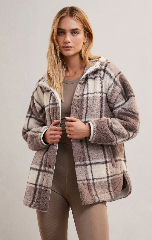 Cross Country Plaid Jacket Zippered Jacket Buttoned Jacket Snapped Jacket